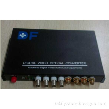 4 Channel Video+4 Channel Audio Multiservice Optical Converter/Transceiver